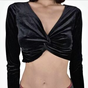 Velvet Wrap Top